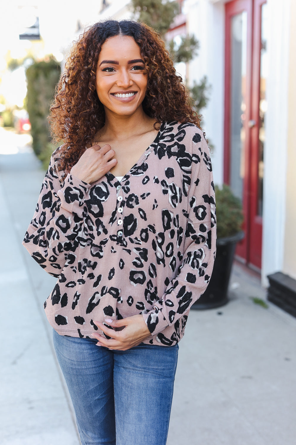 Bold Beauty - Animal-Print Dolman Pullover - Joy & Country