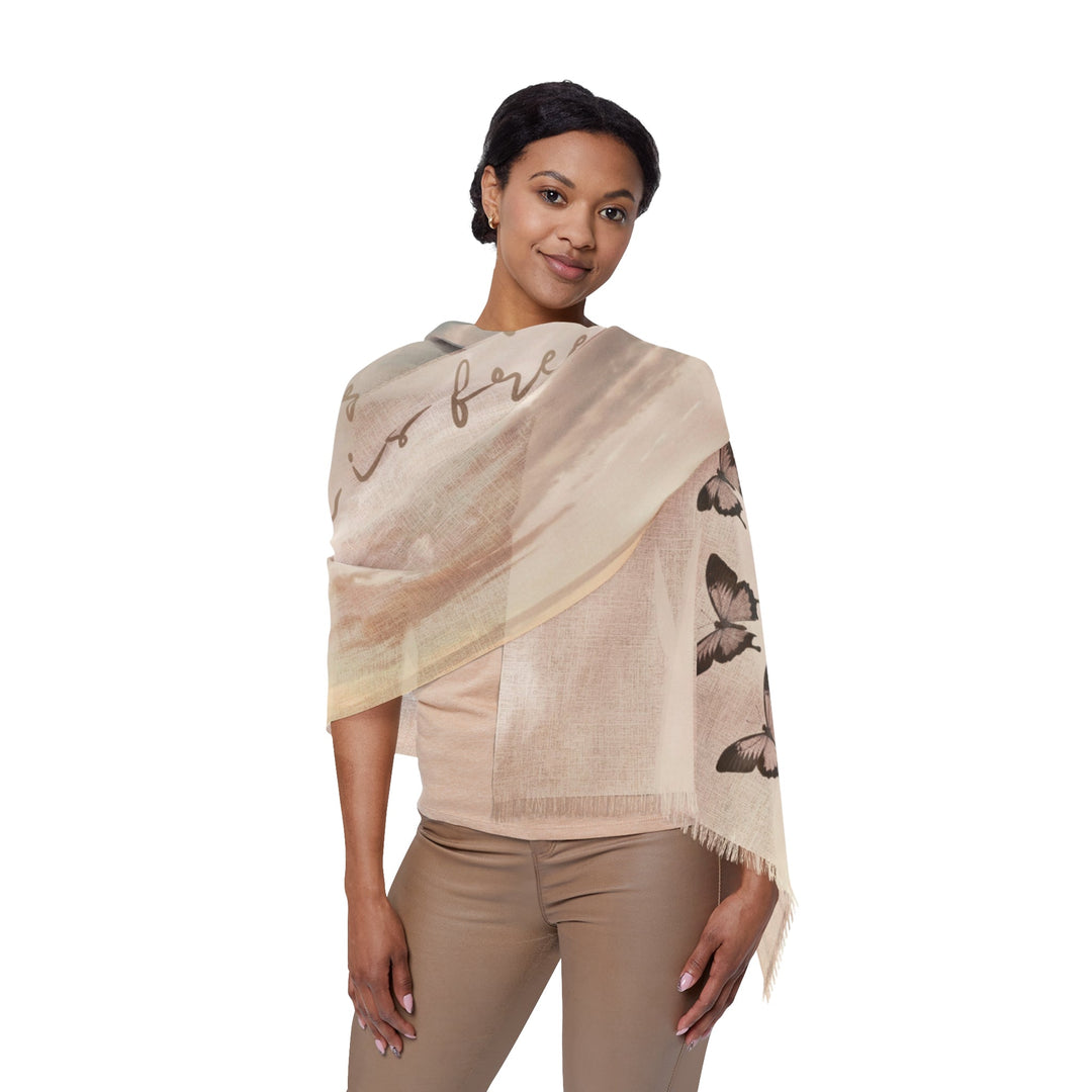 Where The Spirit Of The Lord Is, There Is Freedom - Semi-Translucent Lightweight Inspirational Wrap Scarf   Scarves Joy & Country