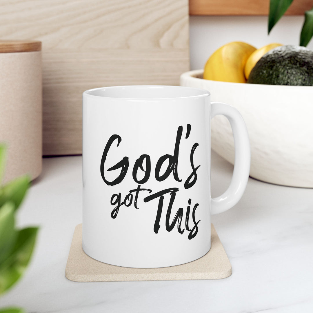 God's Got This White Ceramic Mug (11 oz) - Joy & Country
