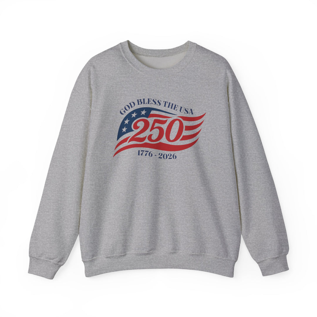 God Bless The USA 250th Anniversary 1776-2026 - Unisex Crew-Neck Sweatshirt