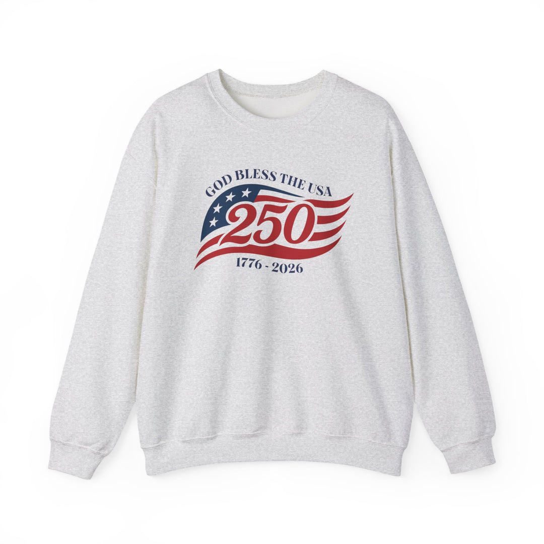 God Bless The USA 250th Anniversary 1776-2026 - Unisex Crew-Neck Sweatshirt