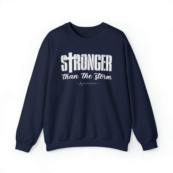 Stronger Than the Storm - Unisex Crew-Neck Sweatshirt