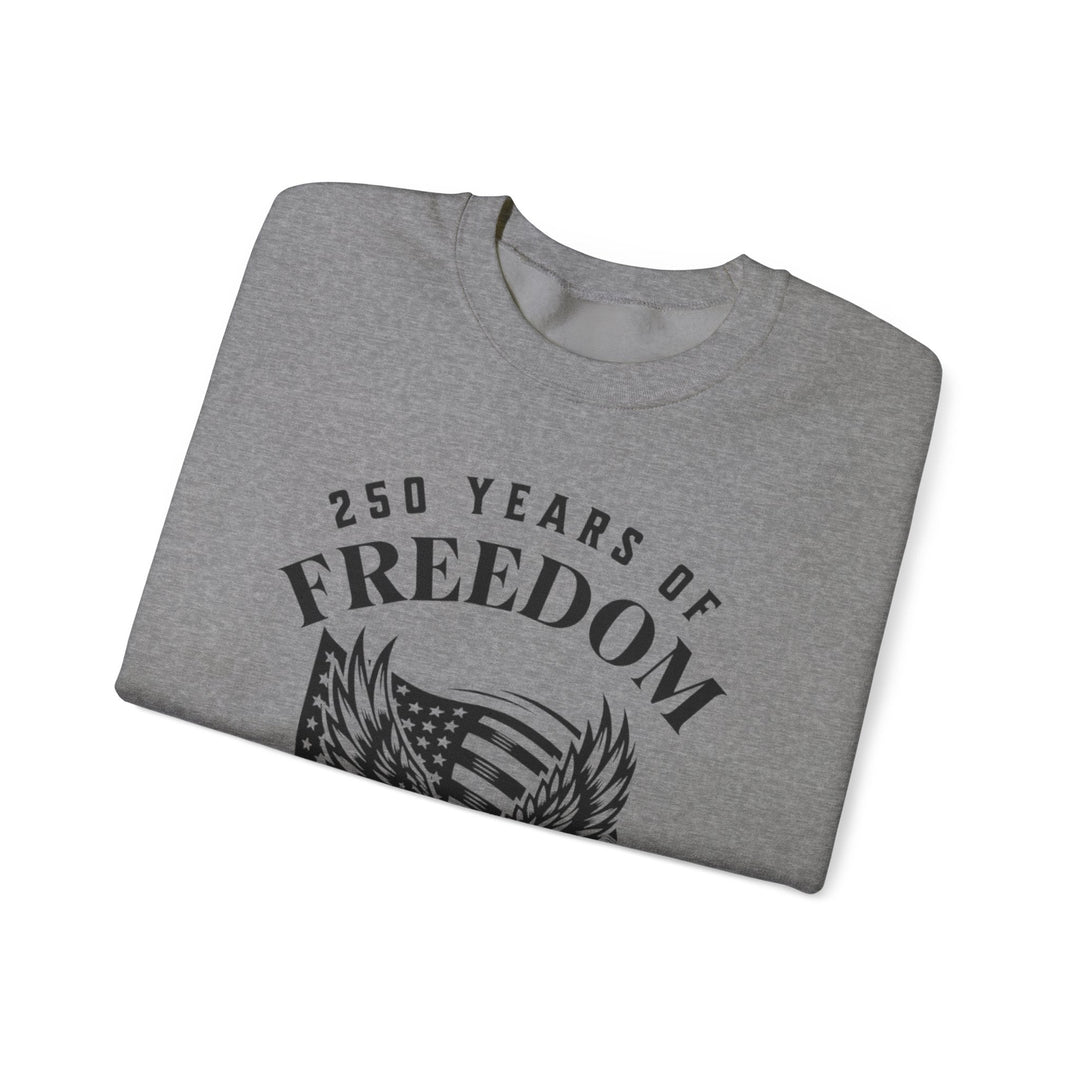 250 Years of Freedom Eagle With Flag - Unisex Crew-Neck Sweatshirt   Sweatshirt Joy & Country