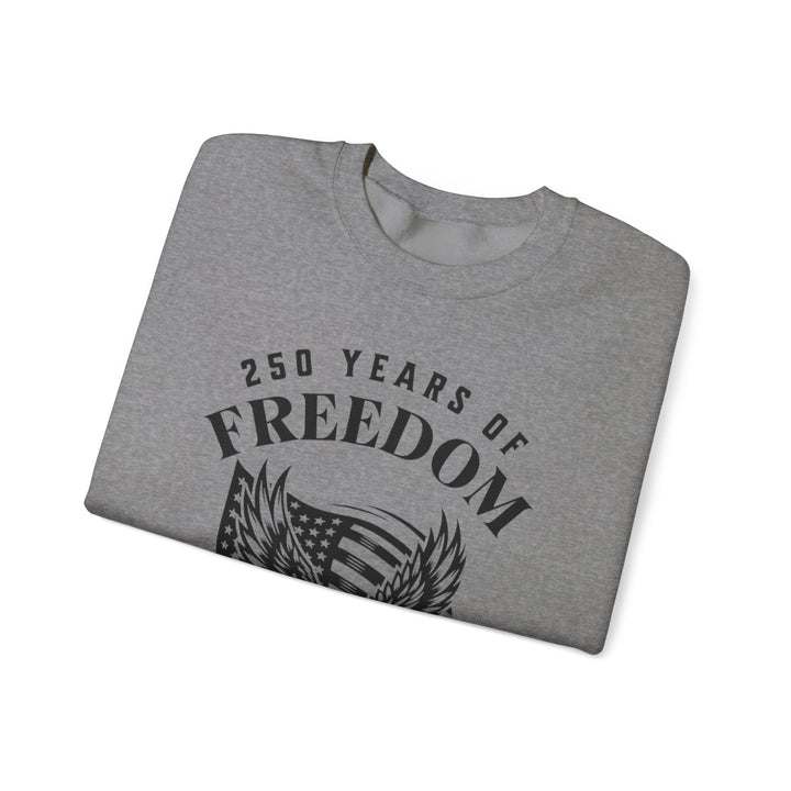 250 Years of Freedom Eagle With Flag - Unisex Crew-Neck Sweatshirt   Sweatshirt Joy & Country