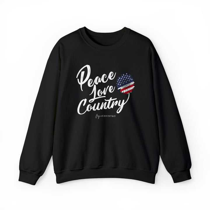 Peace, Love & Country - Unisex Crew-Neck Sweatshirt   Sweatshirt Joy & Country