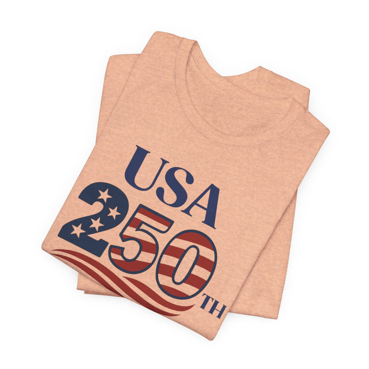 USA American Flag 250th Anniversary 1776-2026 - Unisex Crew-Neck Tee   T-Shirt Joy & Country