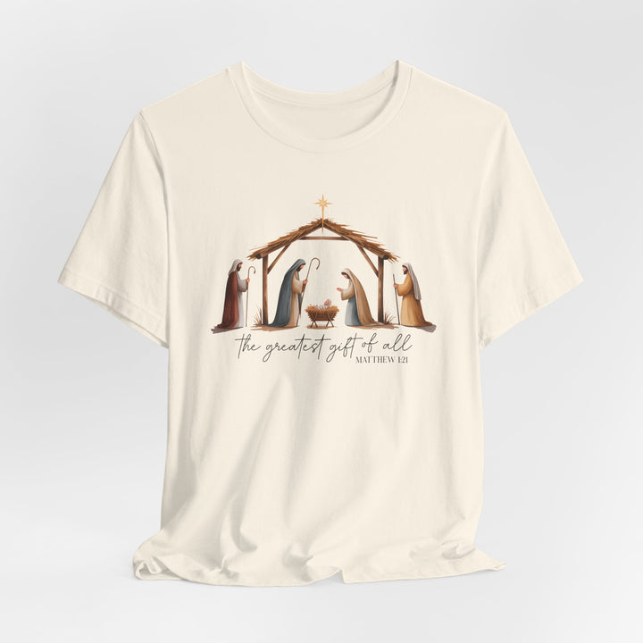 The Greatest Gift of All Nativity Scene - Unisex Crew-Neck Tee   T-Shirt Joy & Country