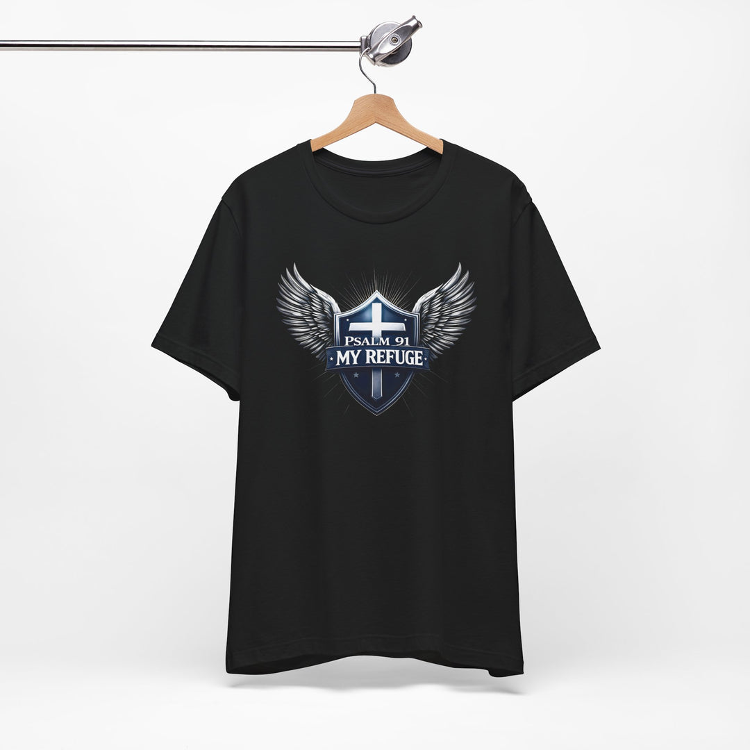 Psalm 91 My Refuge Under His Wings - Unisex Crew-Neck Tee - Joy & Country