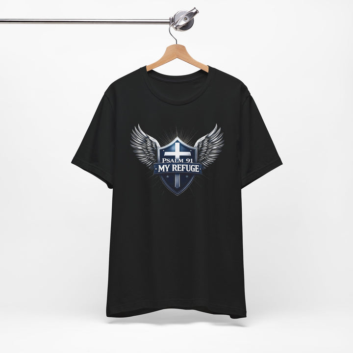 Psalm 91 My Refuge Under His Wings - Unisex Crew-Neck Tee - Joy & Country