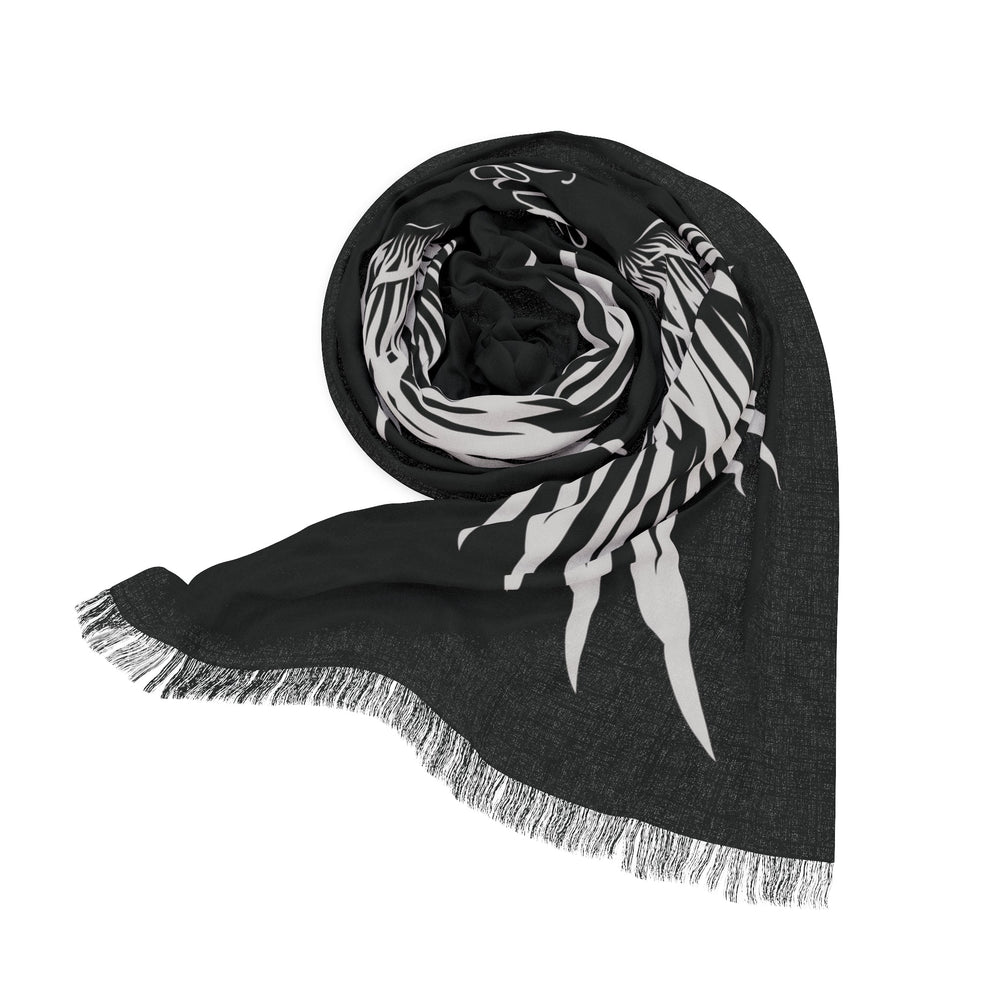 Believe With Angel Wings - Black - Semi-Translucent Lightweight Inspirational Wrap Scarf   Scarves Joy & Country