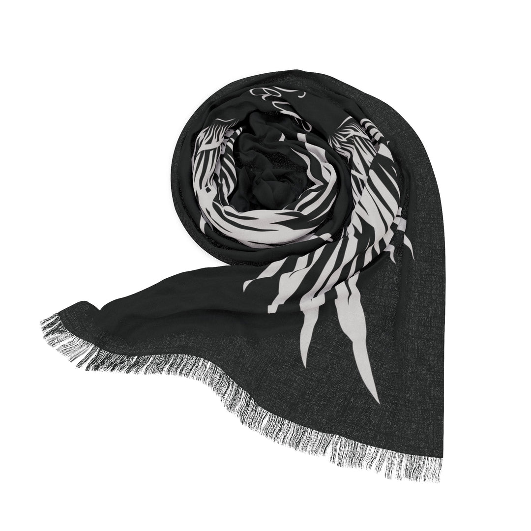 Believe With Angel Wings - Black - Semi-Translucent Lightweight Inspirational Wrap Scarf   Scarves Joy & Country