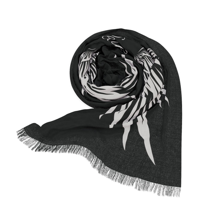 Believe With Angel Wings - Black - Semi-Translucent Lightweight Inspirational Wrap Scarf   Scarves Joy & Country