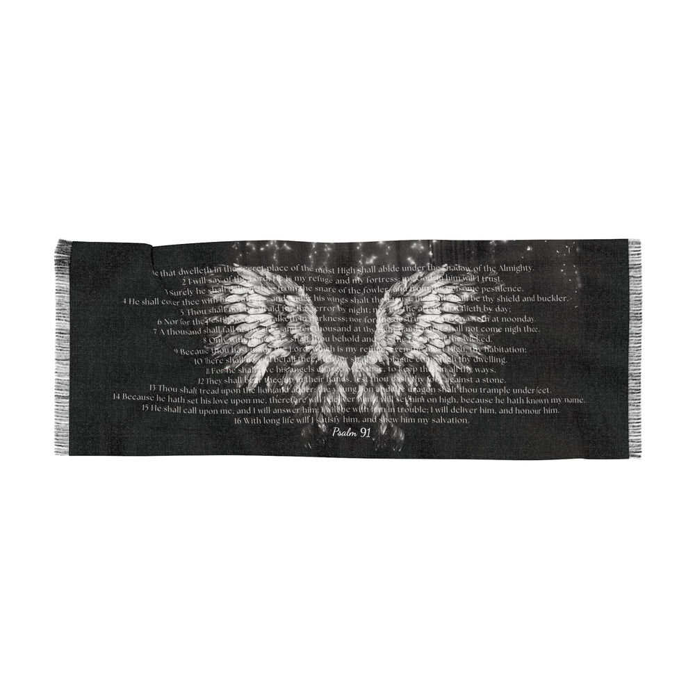 Psalm 91 Scripture With Wings - Semi-Translucent Lightweight Inspirational Wrap Scarf   Scarves Joy & Country
