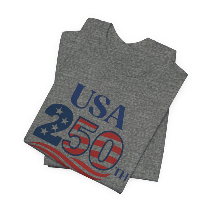 USA American Flag 250th Anniversary 1776-2026 - Unisex Crew-Neck Tee   T-Shirt Joy & Country