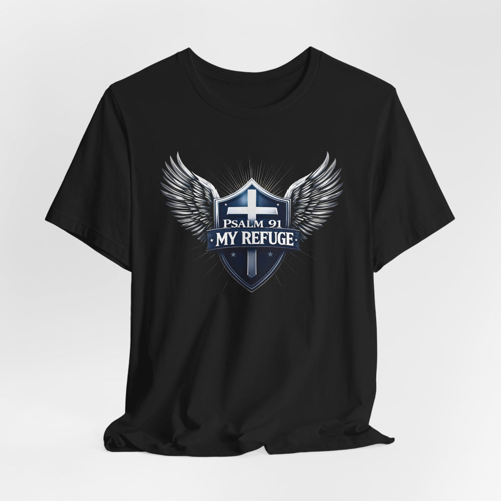 Psalm 91 My Refuge Under His Wings - Unisex Crew-Neck Tee - Joy & Country
