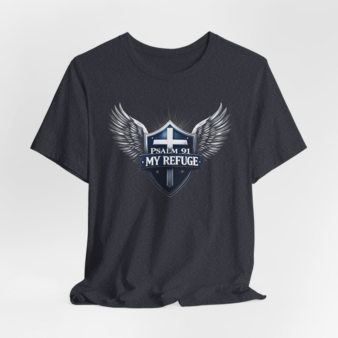 Psalm 91 My Refuge Under His Wings - Unisex Crew-Neck Tee - Joy & Country