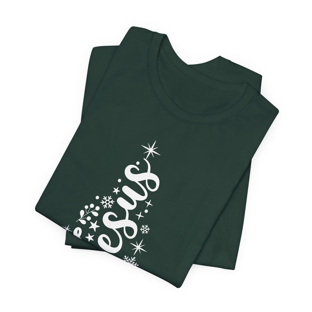 Jesus Intertwined Christmas Tree - Unisex Crew-Neck Tee   T-Shirt Joy & Country