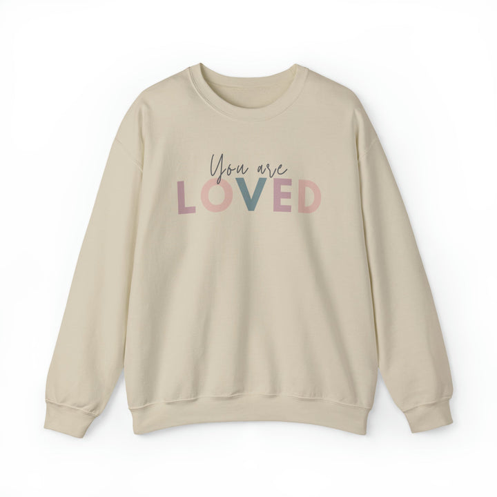 You are Loved - Unisex Crew-Neck Sweatshirt   Sweatshirt Joy & Country