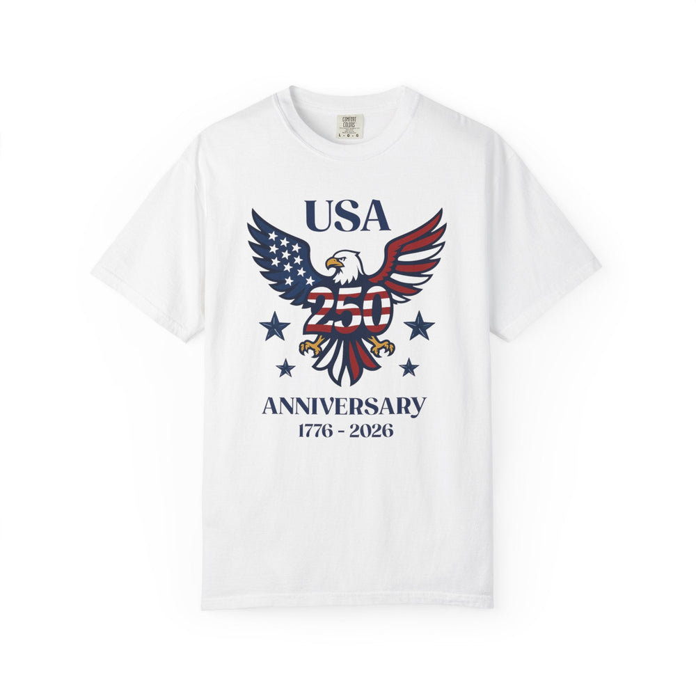 USA 250th Anniversary American Flag Eagle 1776-2026 - Premium Unisex Heavyweight Crew-Neck T-shirt   T-Shirt Joy & Country