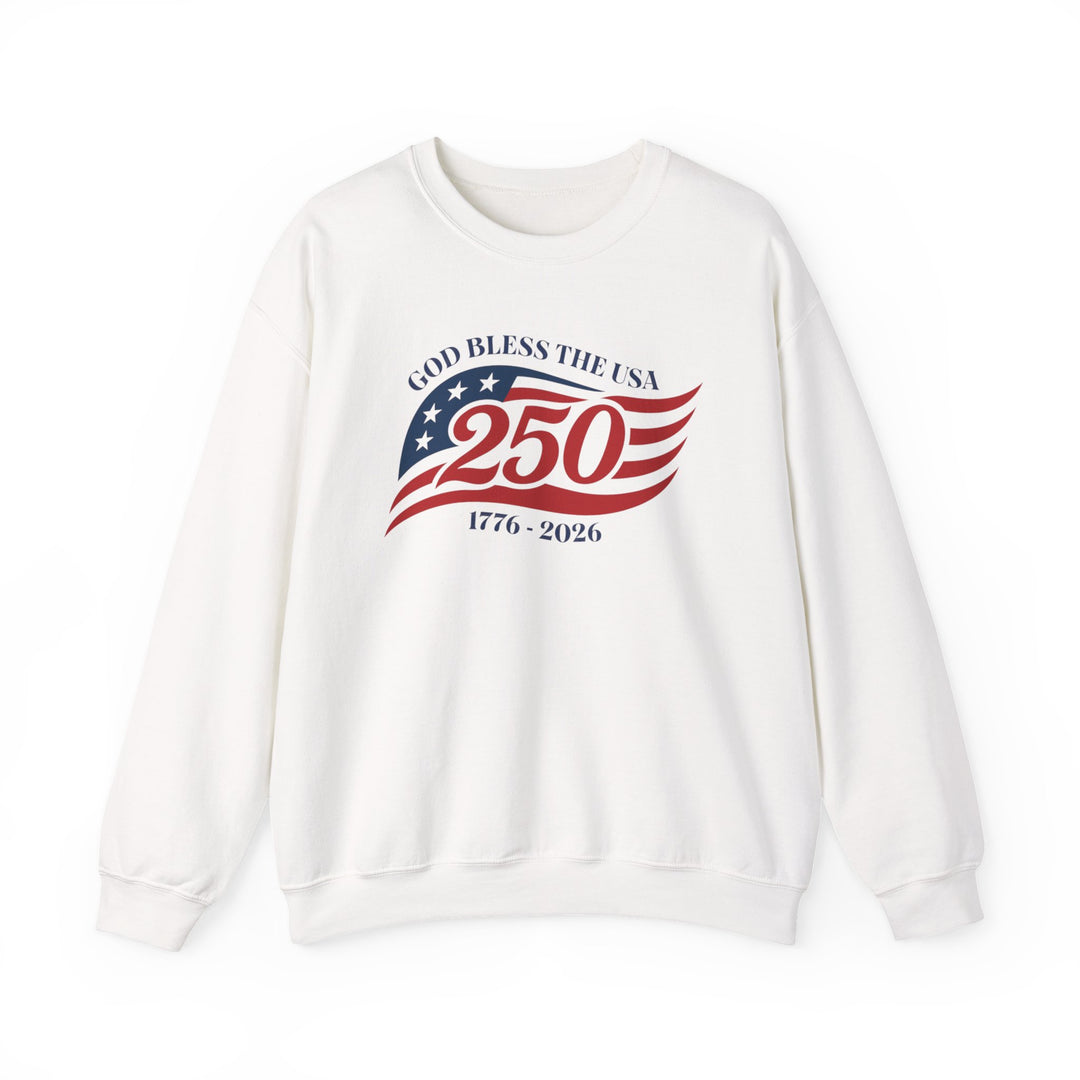 God Bless The USA 250th Anniversary 1776-2026 - Unisex Crew-Neck Sweatshirt