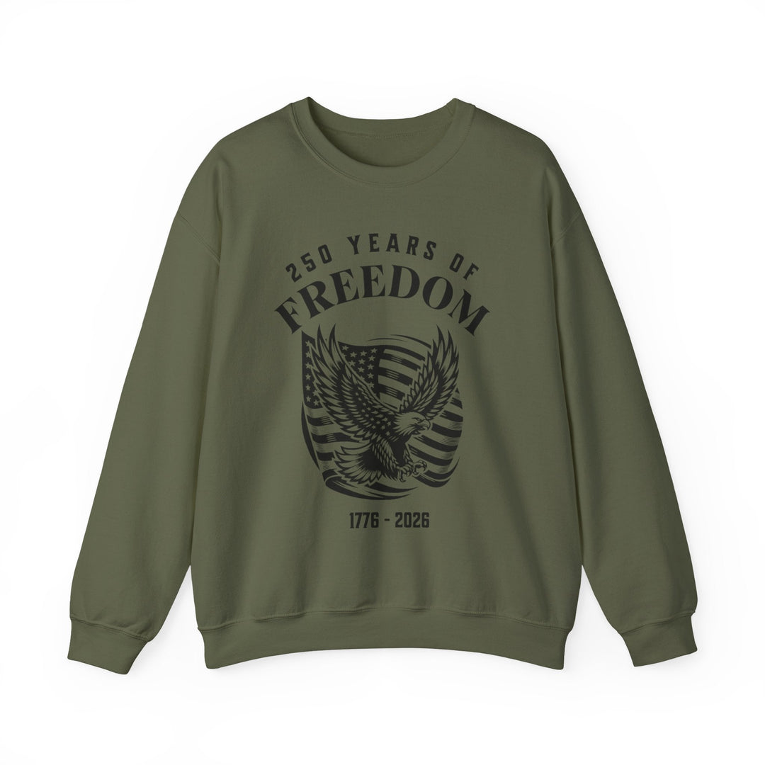 250 Years of Freedom Eagle With Flag - Unisex Crew-Neck Sweatshirt   Sweatshirt Joy & Country