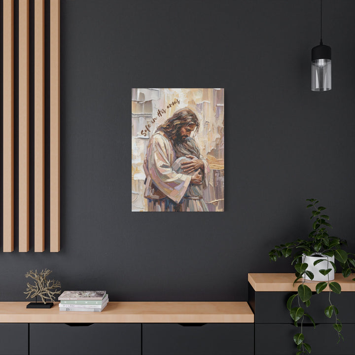 Safe in His Arms - Stretched, 1.25" Canvas   Canvas Joy & Country