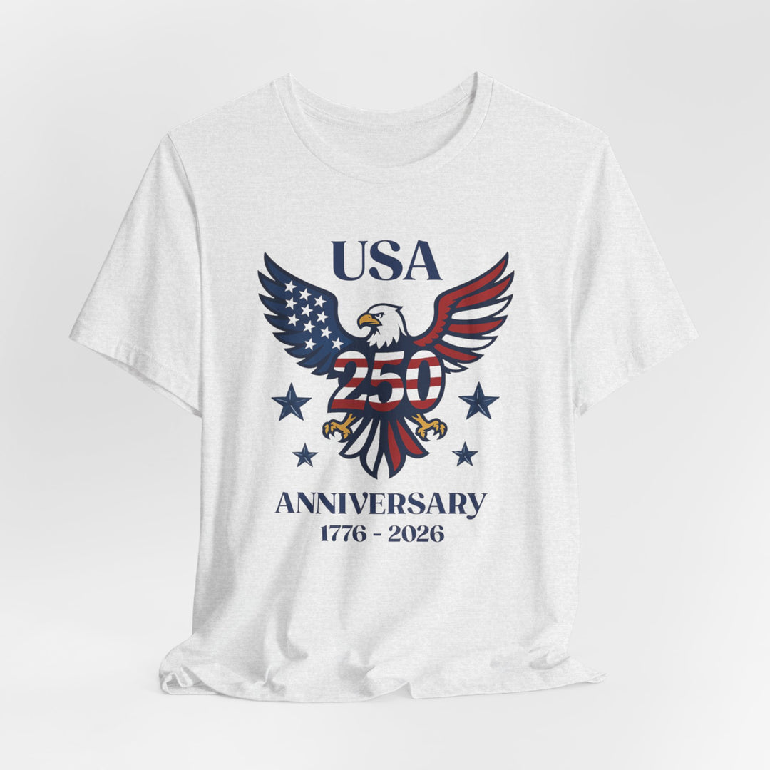 USA 250th Anniversary American Flag Eagle 1776-2026 - Unisex Crew-Neck Tee