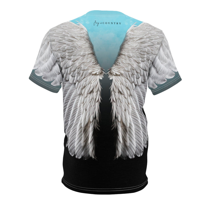 Under His Wings You Will Find Refuge Psalm 91 (Black) - Unisex Premium Crew-Neck Tee - JC Exclusive   T-Shirt Joy & Country