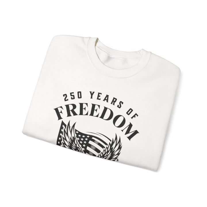 250 Years of Freedom Eagle With Flag - Unisex Crew-Neck Sweatshirt   Sweatshirt Joy & Country