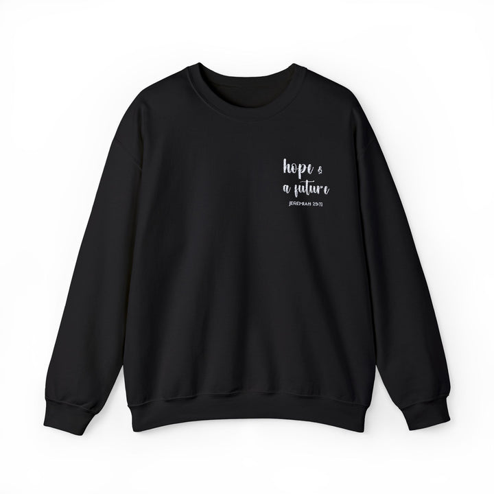 [Embroidered] Hope & A Future - Jeremiah 29:11 - Unisex Crew-Neck Sweatshirt - Joy & Country