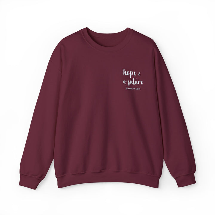 [Embroidered] Hope & A Future - Jeremiah 29:11 - Unisex Crew-Neck Sweatshirt - Joy & Country