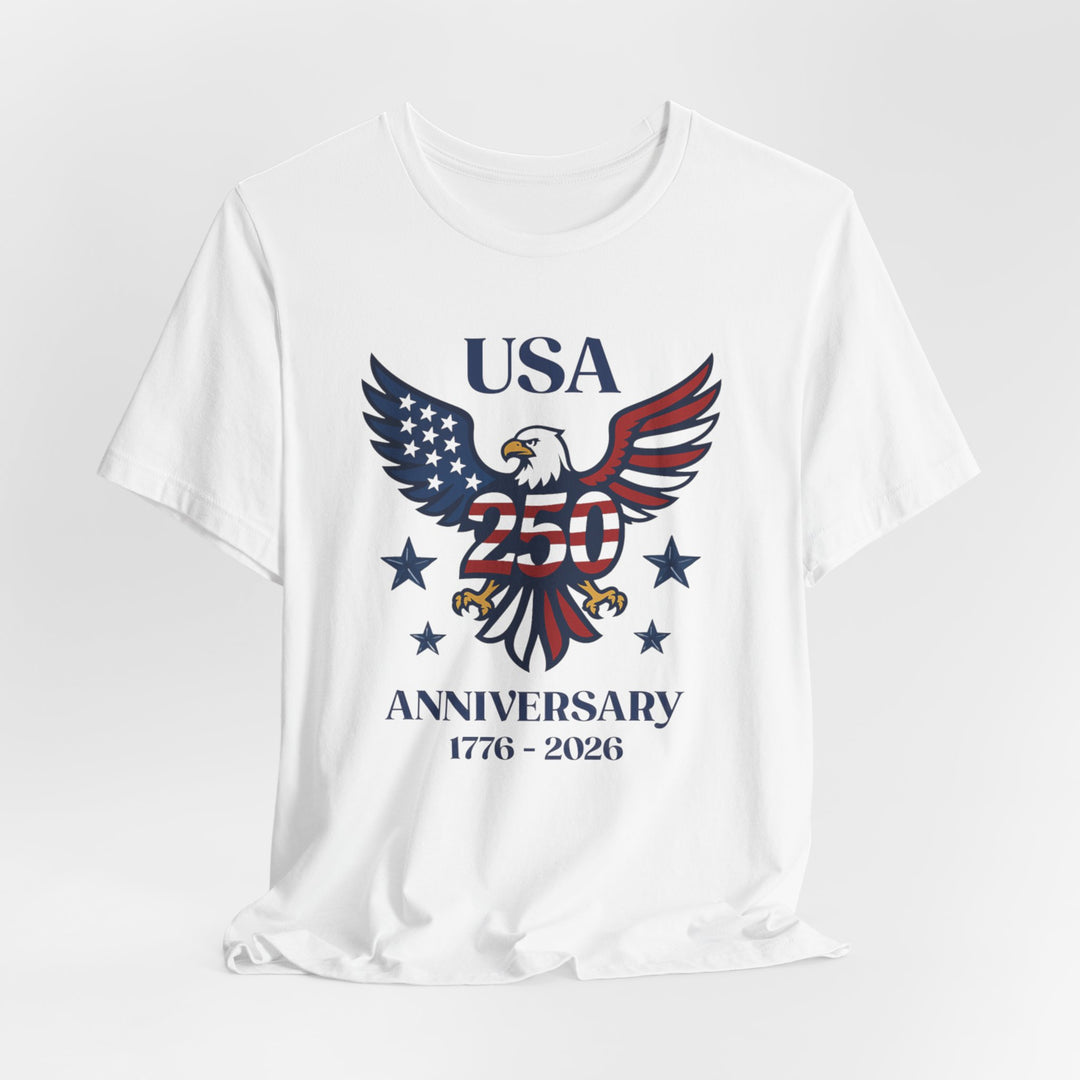 USA 250th Anniversary American Flag Eagle 1776-2026 - Unisex Crew-Neck Tee