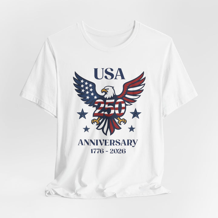 USA 250th Anniversary American Flag Eagle 1776-2026 - Unisex Crew-Neck Tee
