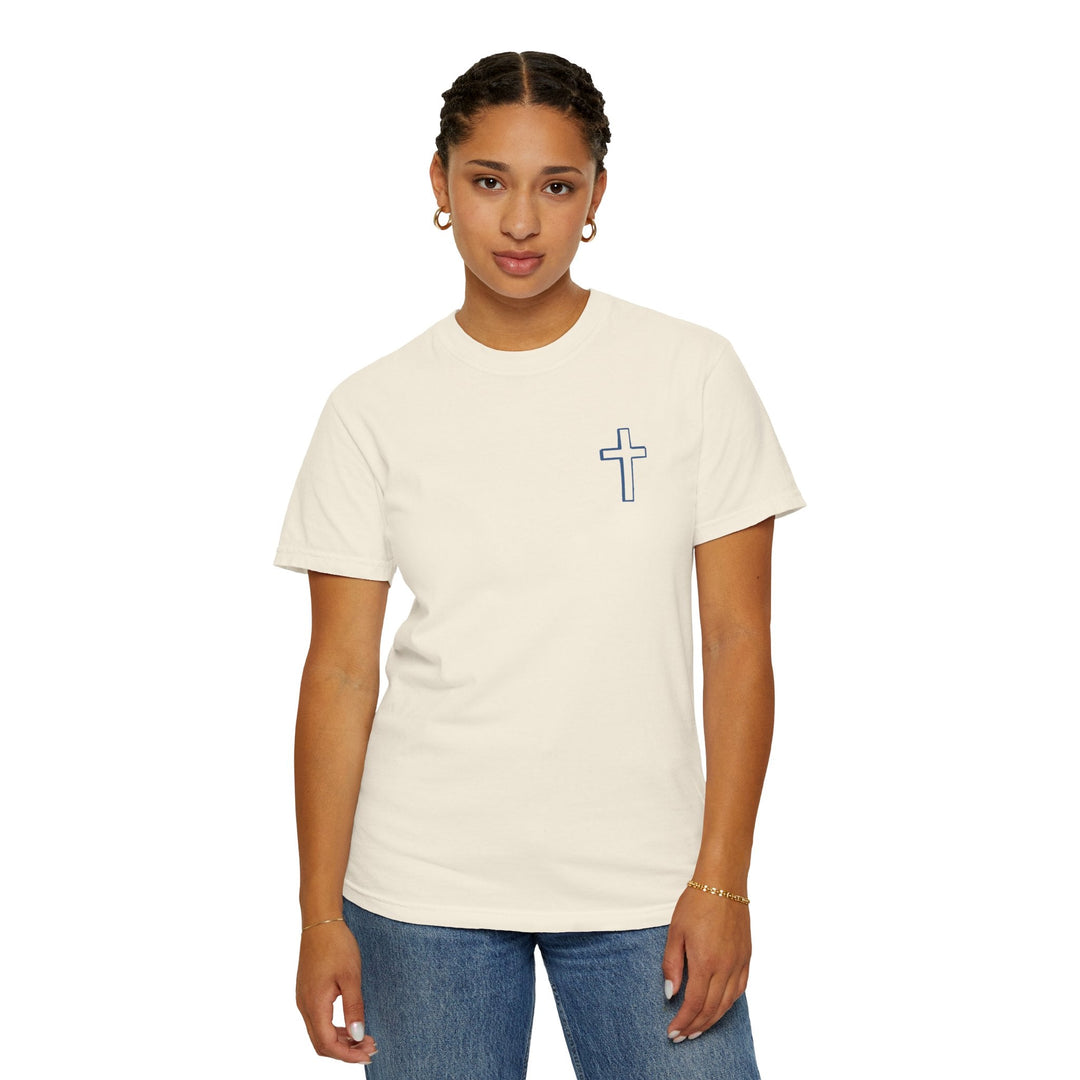 Just a Girl Who Loves The Lord - Front & Back - Premium Unisex Heavyweight Crew-Neck Tee   T-Shirt Joy & Country