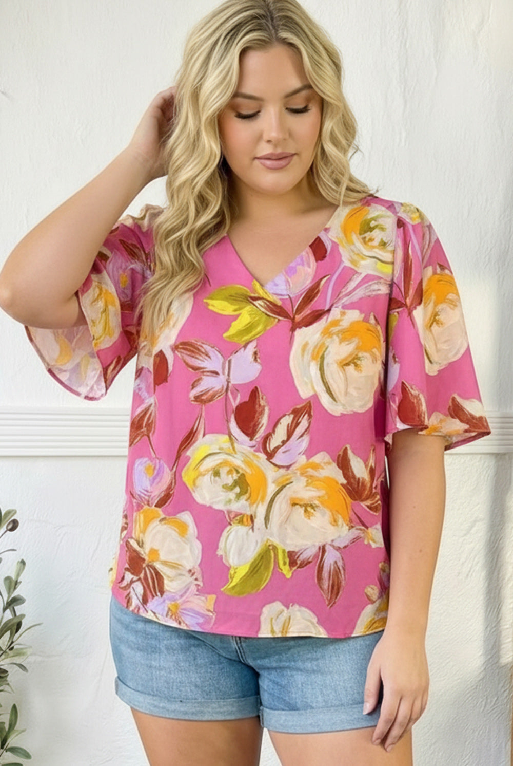 Floral Muse V Neck Blouse    Joy & Country