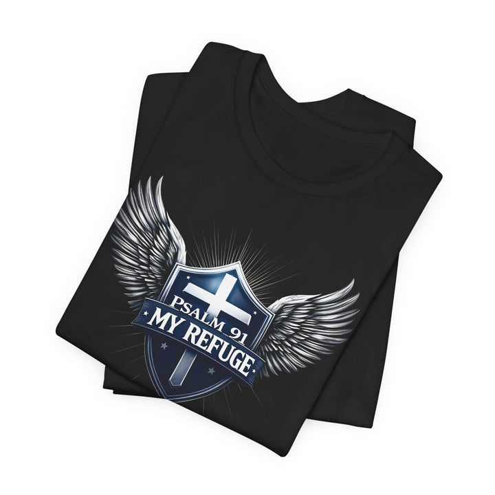 Psalm 91 My Refuge Under His Wings - Unisex Crew-Neck Tee - Joy & Country