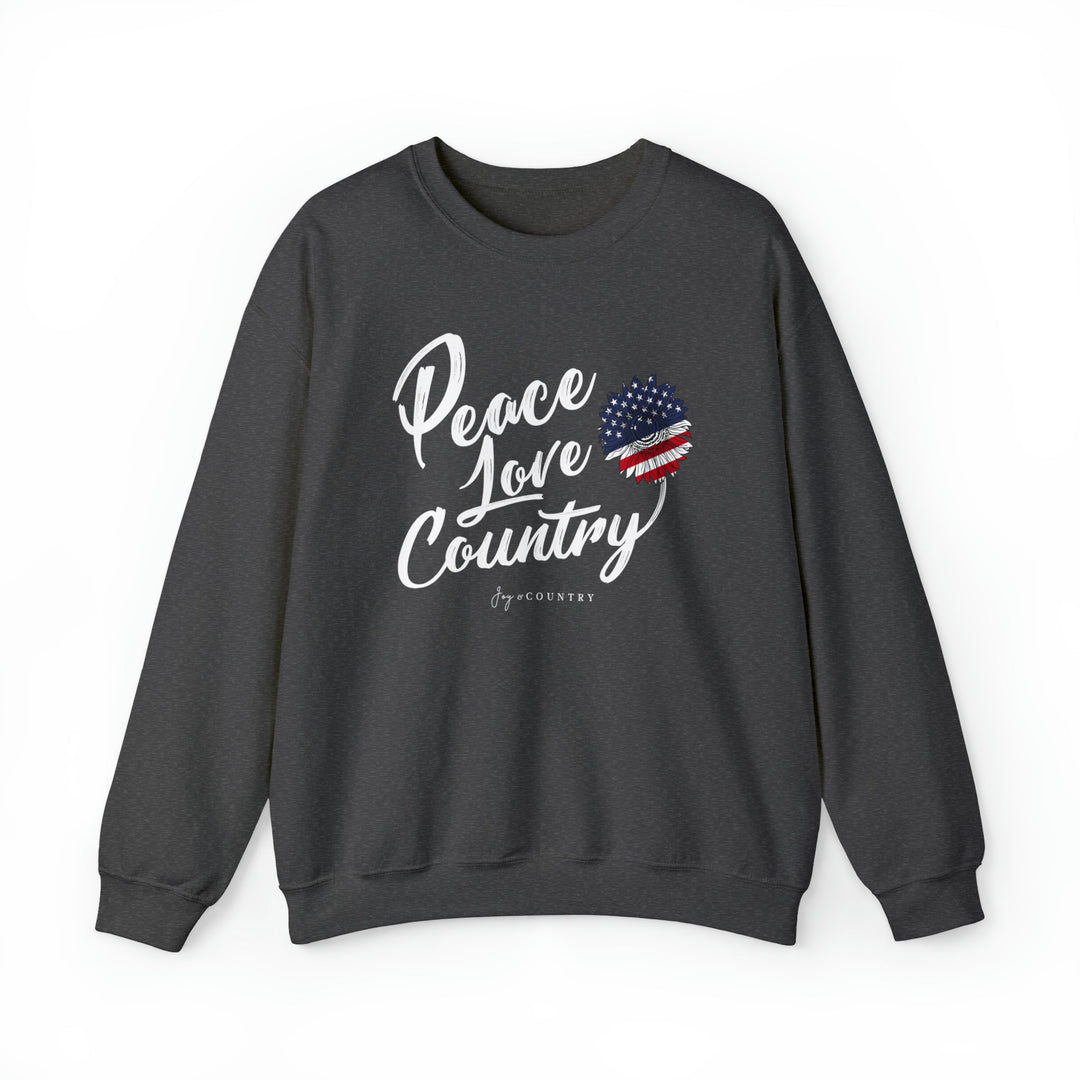 Peace, Love & Country - Unisex Crew-Neck Sweatshirt   Sweatshirt Joy & Country