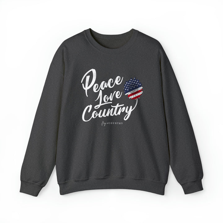 Peace, Love & Country - Unisex Crew-Neck Sweatshirt   Sweatshirt Joy & Country