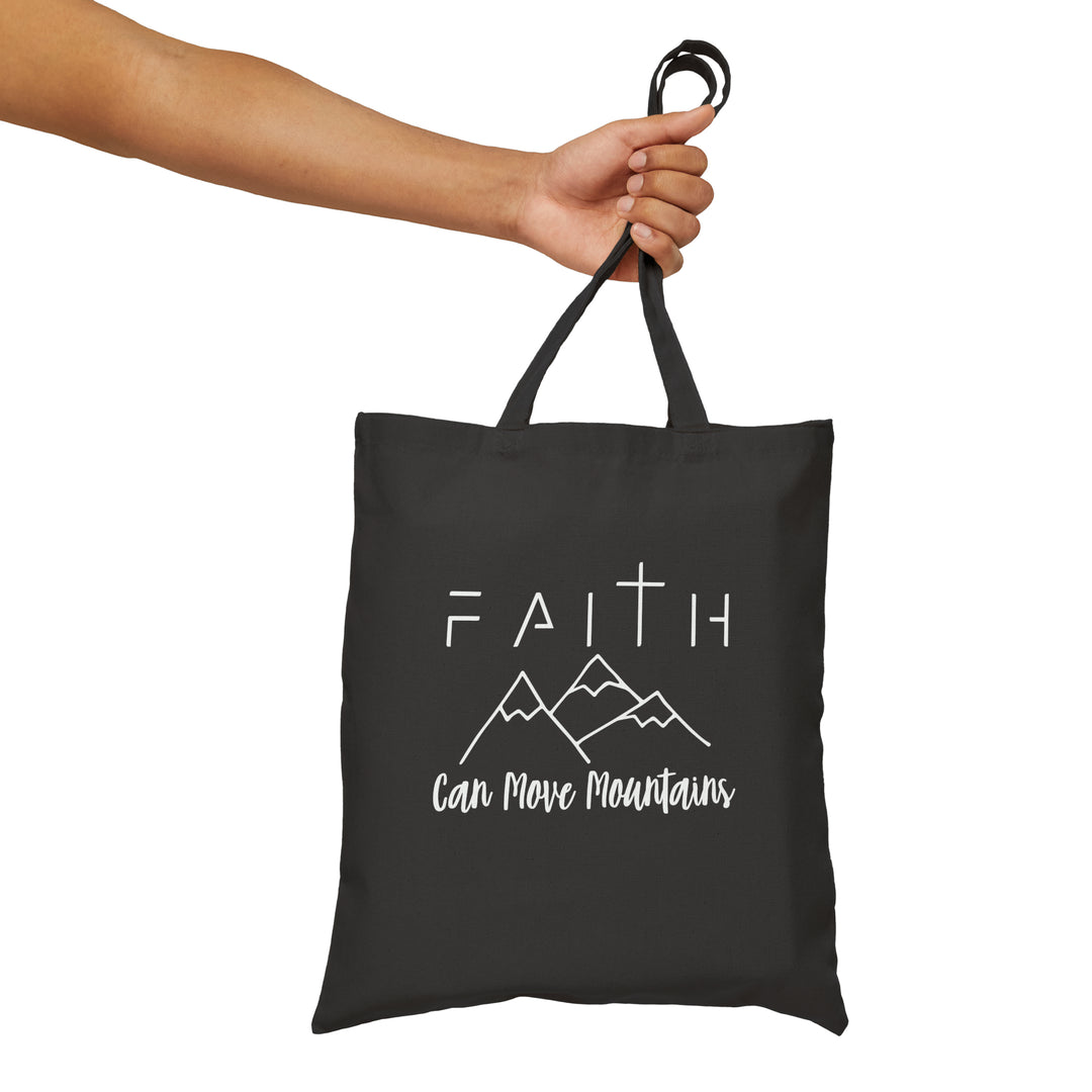 Faith Can Move Mountains - Cotton Canvas Tote Bag