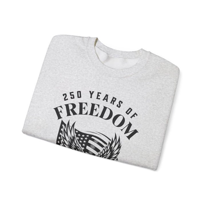 250 Years of Freedom Eagle With Flag - Unisex Crew-Neck Sweatshirt   Sweatshirt Joy & Country