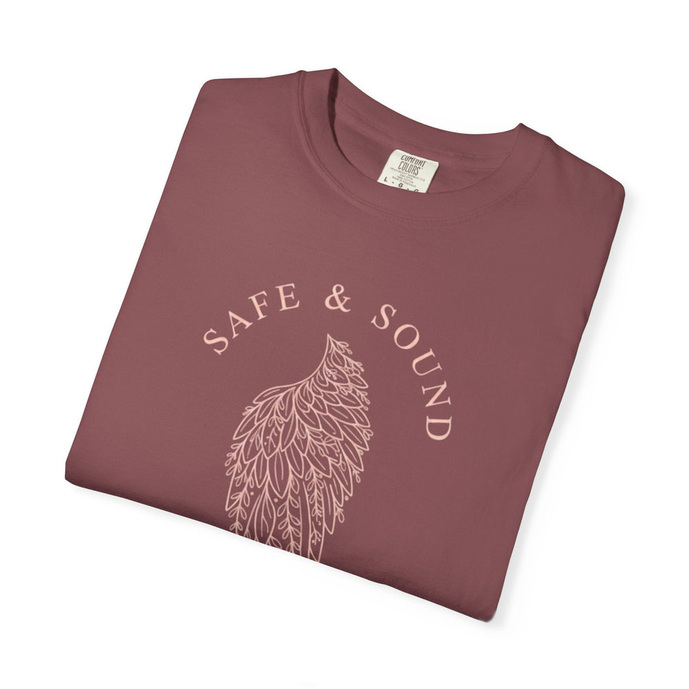 Safe & Sound Psalm 91 - Premium Unisex Heavyweight Crew-Neck Tee   T-Shirt Joy & Country