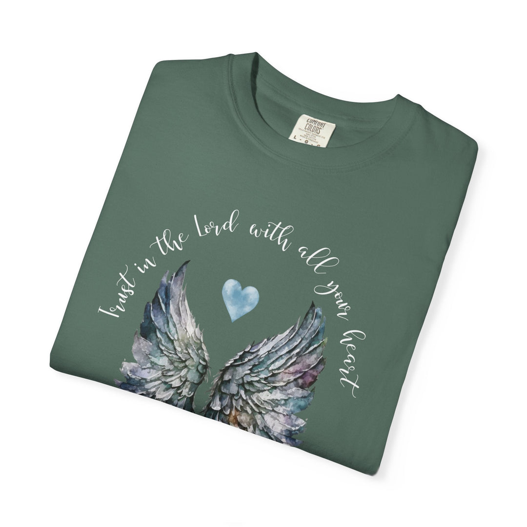 Trust In The Lord With All Your Heart - Premium Unisex Heavyweight Crew-Neck Tee   T-Shirt Joy & Country