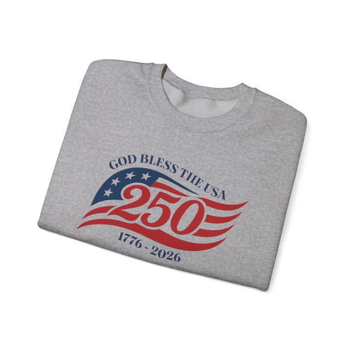 God Bless The USA 250th Anniversary 1776-2026 - Unisex Crew-Neck Sweatshirt