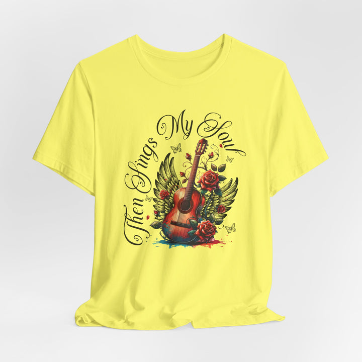 Then Sings My Soul With Guitar And Angel Wings - Unisex Crew-Neck Tee - Joy & Country