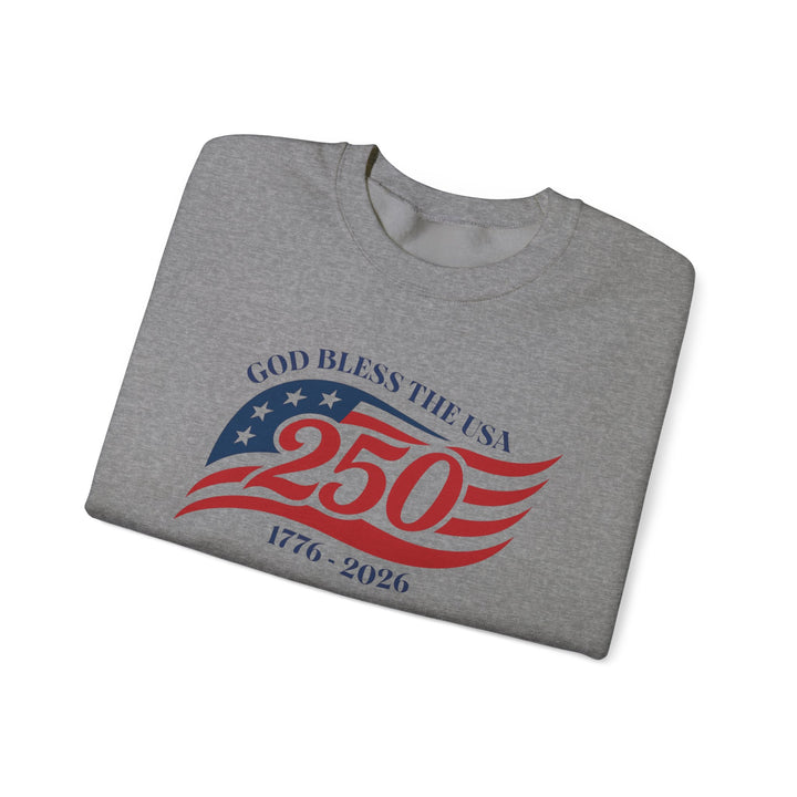 God Bless The USA 250th Anniversary 1776-2026 - Unisex Crew-Neck Sweatshirt