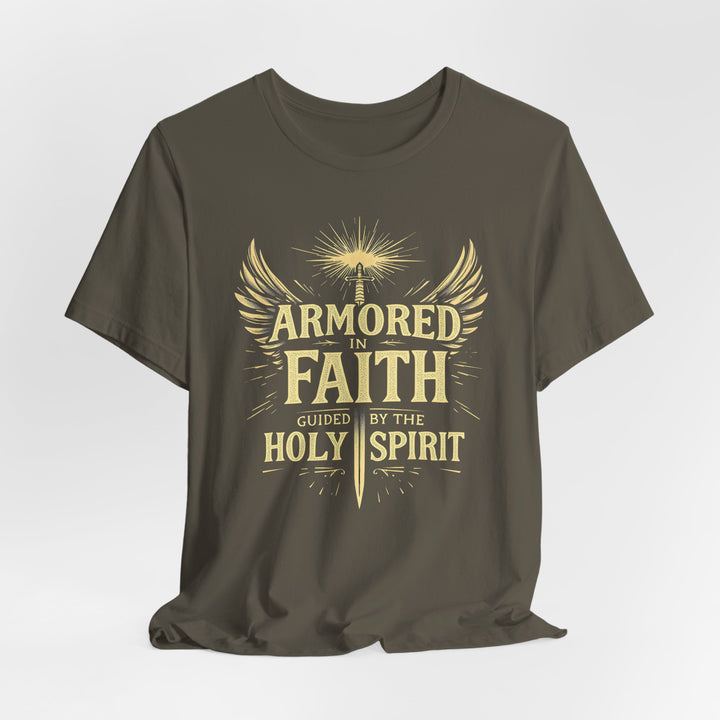 Armored In Faith. Guided By The Holy Spirit - Unisex Crew-Neck Tee - Joy & Country