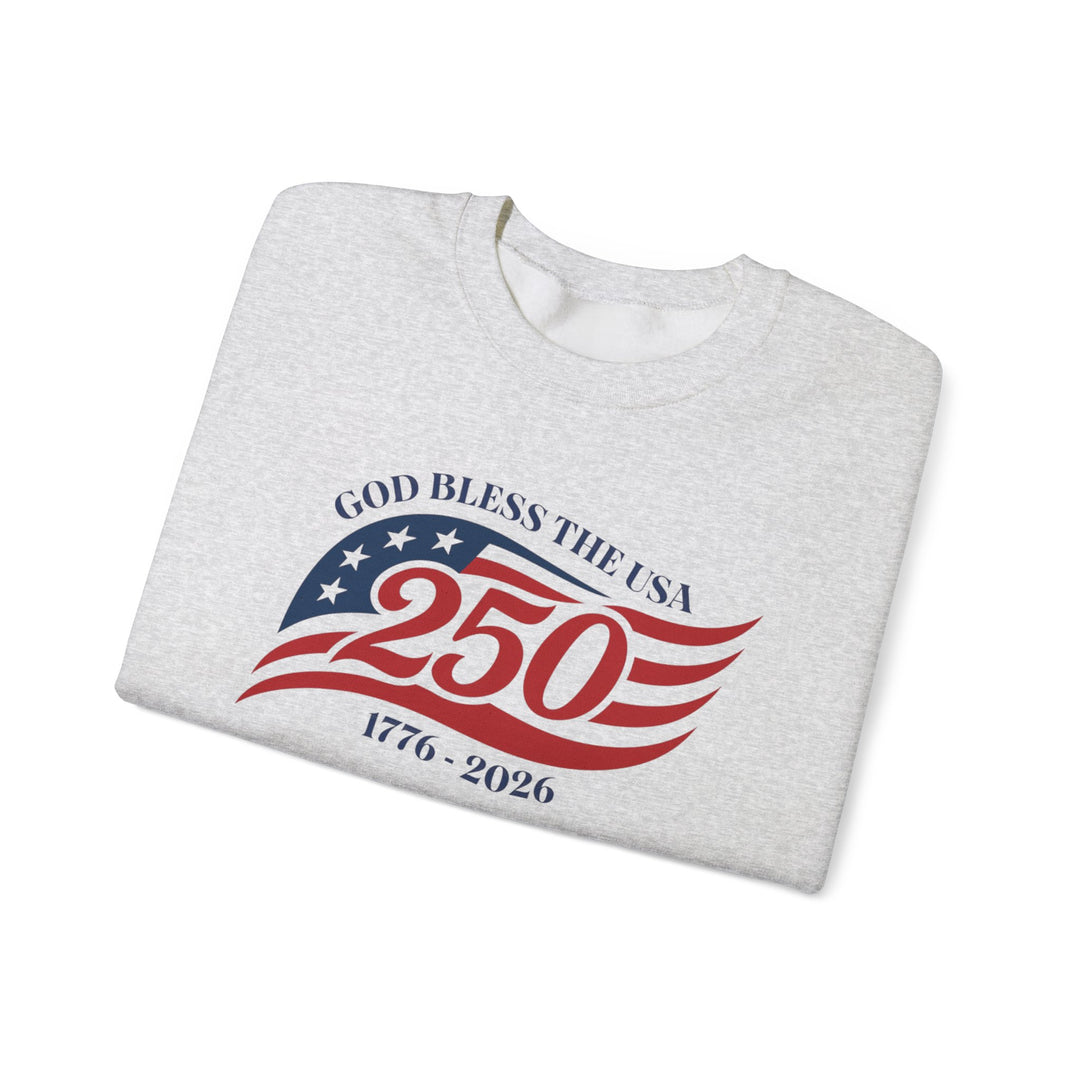 God Bless The USA 250th Anniversary 1776-2026 - Unisex Crew-Neck Sweatshirt