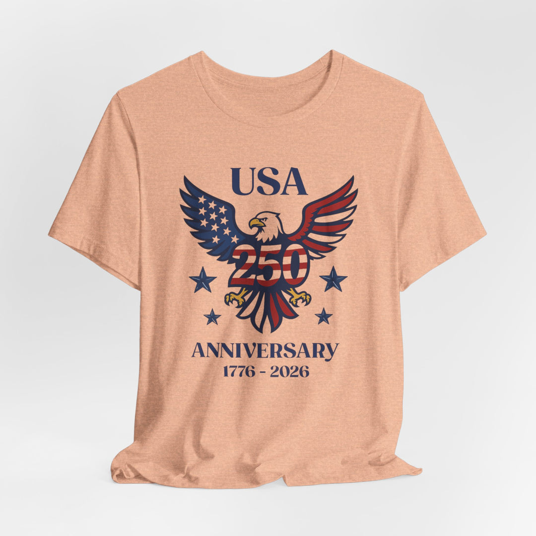 USA 250th Anniversary American Flag Eagle 1776-2026 - Unisex Crew-Neck Tee