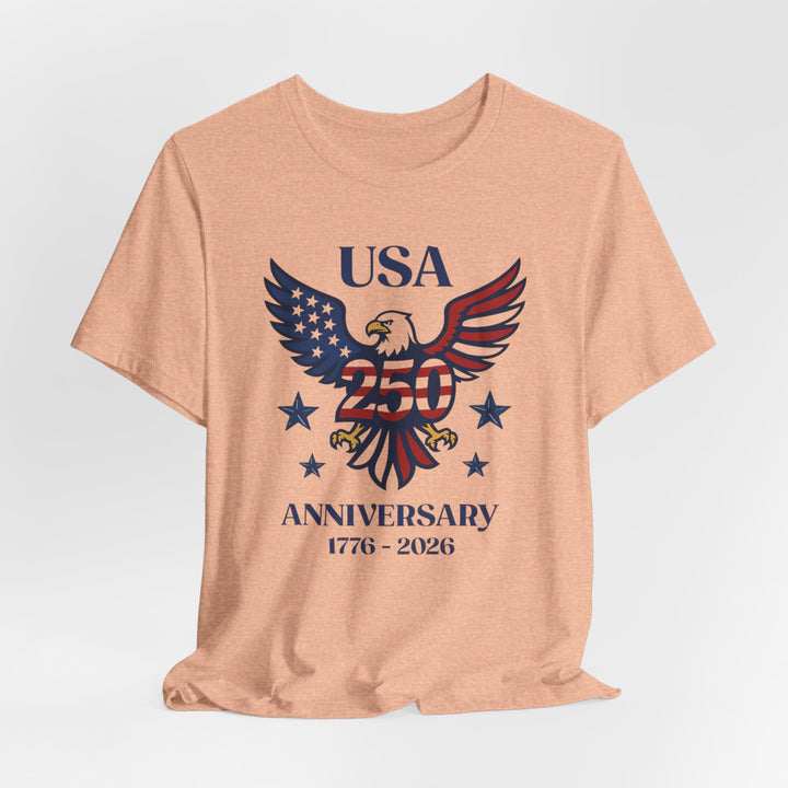 USA 250th Anniversary American Flag Eagle 1776-2026 - Unisex Crew-Neck Tee