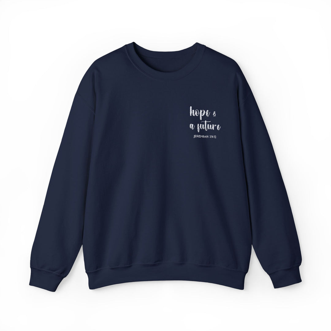[Embroidered] Hope & A Future - Jeremiah 29:11 - Unisex Crew-Neck Sweatshirt - Joy & Country